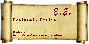 Edelstein Emília névjegykártya